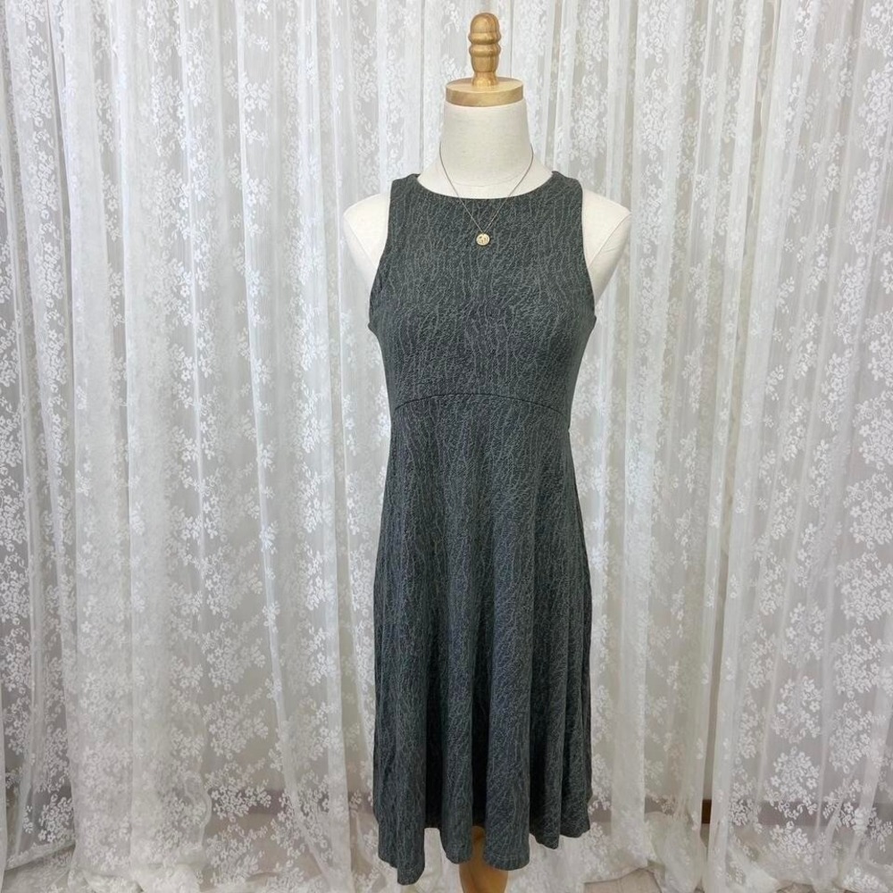 Athleta Santori Thera Print Tank Dress Sleeveless‎ Olive Green Women's S/M